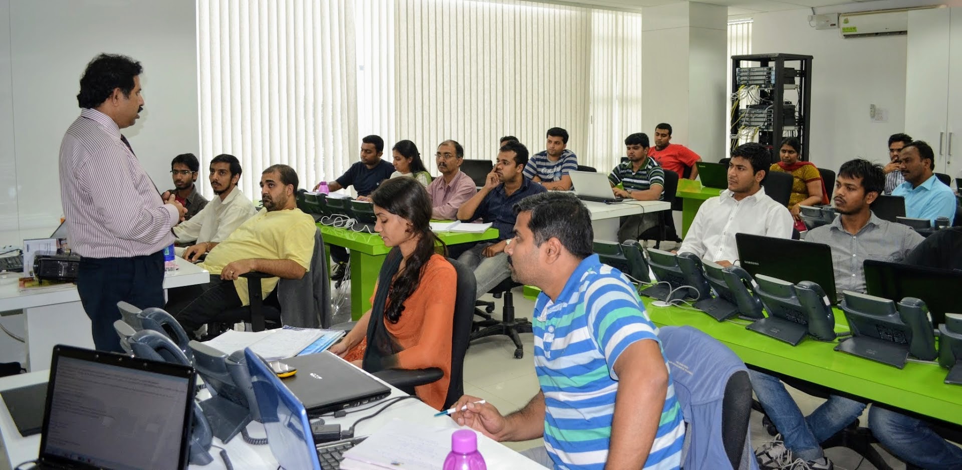 Vikas Swami teaching a live CCNA class at Networkers Home HSR Layout